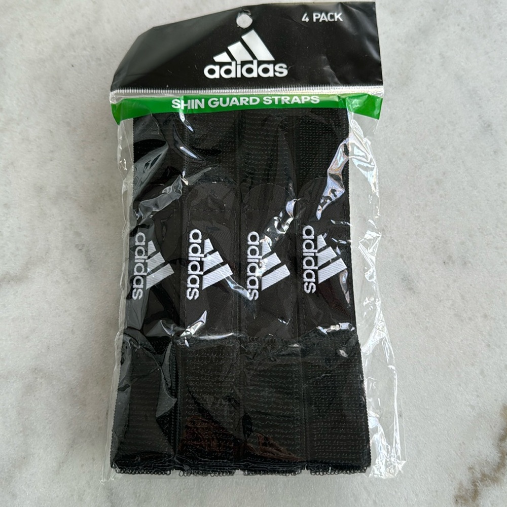 Adidas Black Shinguard Straps -4 pack- new in package